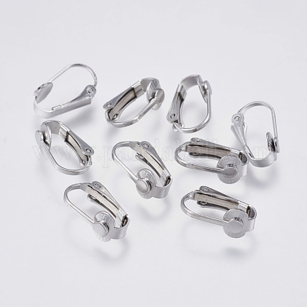 Accessoires de boucles d'oreilles clips à vis en 304 acier inoxydable STAS-I097-025P-1