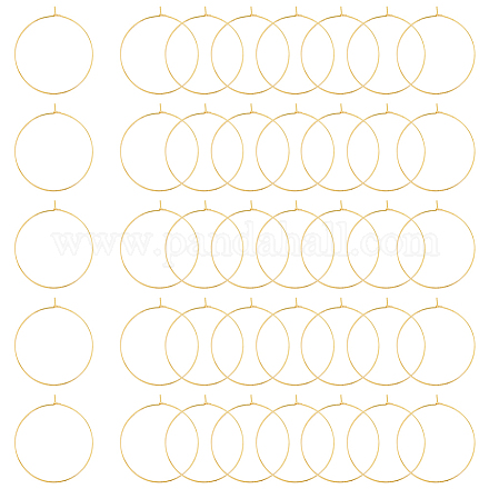 Dicosmetic 40 pz risultati orecchini a cerchio in ottone KK-DC0001-11-1