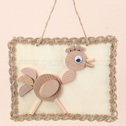 Paquete de materiales hechos a mano de pintura de gallo de diy para padres e hijos DIY-P036-13-1