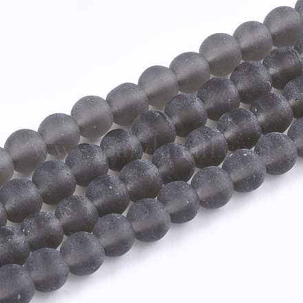 Chapelets de perles en verre transparente   GLAA-Q064-15-6mm-1