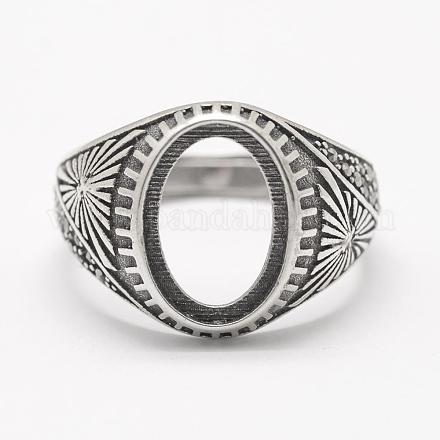 Adjustable Thai 925 Sterling Silver Finger Ring Components STER-L051-004AS-1