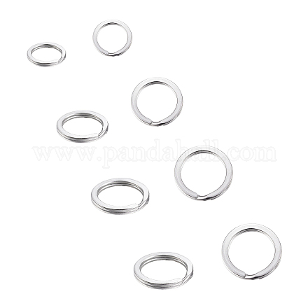 Unicraftale 40 pz 4 dimensioni anelli portachiavi divisi anello portachiavi in acciaio inossidabile 20-31mm parti di anello portachiavi in metallo diviso anelli portachiavi piatti anelli portachiavi per artigianato organizzazione chiavi auto domestica STAS-UN0003-64-1