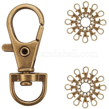 Alloy Swivel Lobster Claw Clasps PALLOY-PH0006-01AB-NF-1