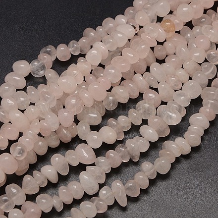 Pépites naturel rose de perles de quartz brins X-G-P029-06-1