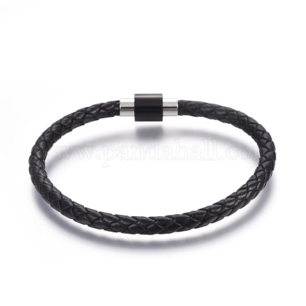 Bracelets en cuir tressé BJEW-E352-02B-P-1