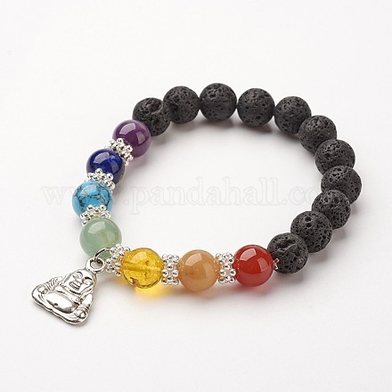 Bracelets de perles de pierres précieuses X-BJEW-JB02600-04-1