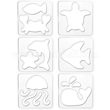 Globleland 6 règle de patchwork pour coudre des tortues TOOL-WH0153-005-1