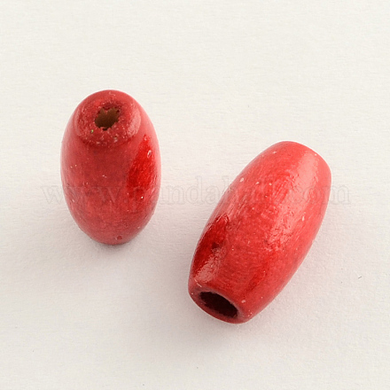 Dyed Natural Long Oval Wood Beads WOOD-Q003-23x8mm-04-LF-1