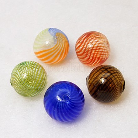 Handmade Blown Glass Globe Beads DH004Y-1-1