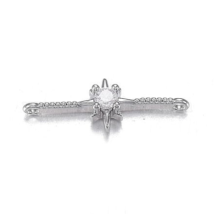 Звенья из микрочастиц из латуни с кубическим цирконием ZIRC-F120-096P-1