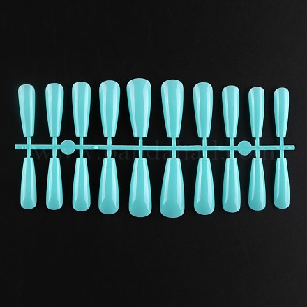 Однотонные пластиковые бесшовные накладные ногти MRMJ-R106-TBL016-1