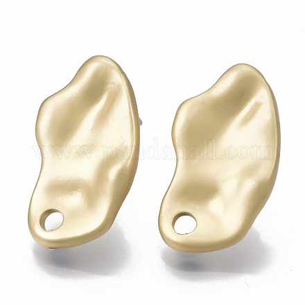 Accessoires de puces d'oreilles en alliage avec surface lisse PALLOY-T064-08MG-1