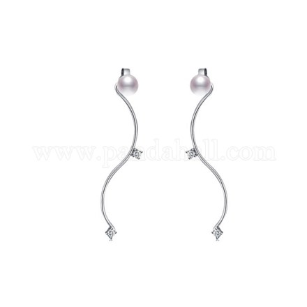925 Sterling Silber Ohrstecker EJEW-BB47402-A-1