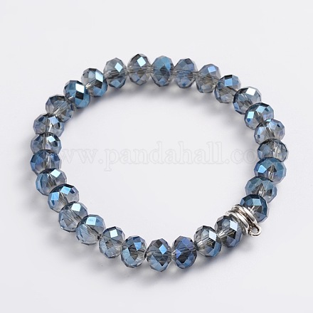Perle di vetro Placchi allungano i braccialetti BJEW-JB02012-03-1