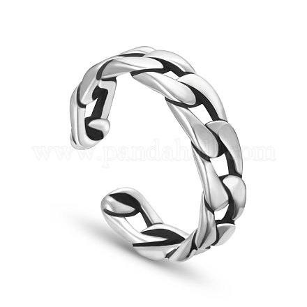 Shegrace antigua cadena de bordillo 925 anillos de puño de plata esterlina JR153A-1