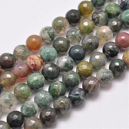 Chapelets de perles en agate indienne naturelle G-F349-02-10mm-1