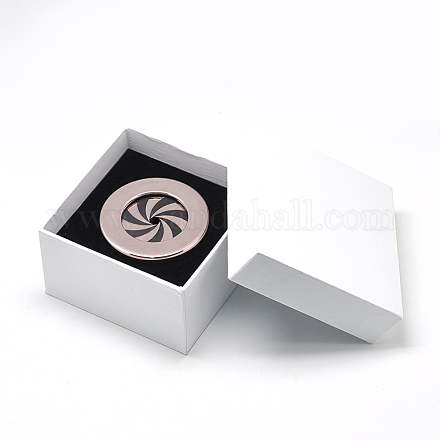 Boîte à bijoux ronde en aluminium OBOX-Q014-01B-1