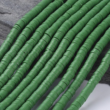 Плоские круглые экологически чистые бусины из полимерной глины ручной работы CLAY-R067-8.0mm-46-1