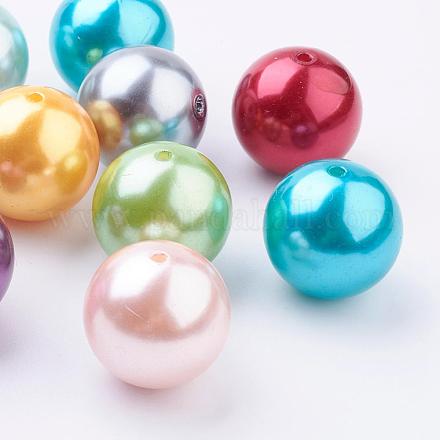 26 mm mixtes perles perles acryliques perles gumball morceaux X-PACR-26D-M-1