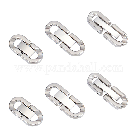UNICRAFTALE 6pcs Stainless Steel Fold Over Clasp 7.5~11.5mm Jewelry Extender Foldover Link Extension Clasp Fold Over Bracelet Clasp Extender for Making Jewelry FIND-UN0001-45-1