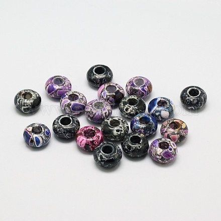 Turquoise synthétique mixte perles européennes OPDL-A005-15-1