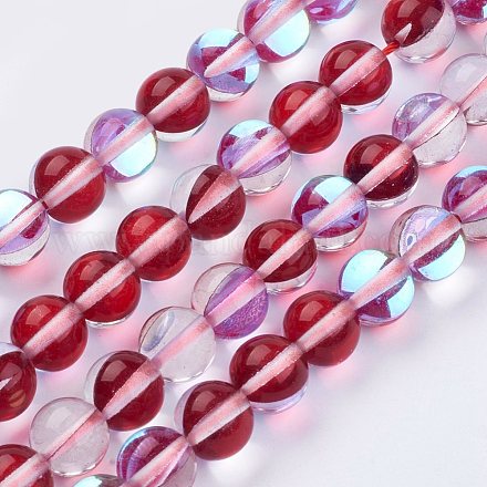 Synthetic Moonstone Beads Strands G-F431-05-8mm-1