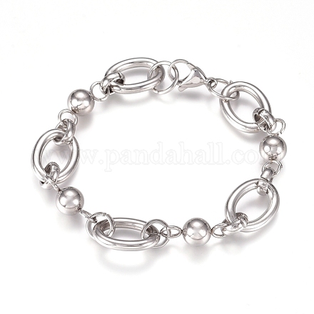 Bracelets avec chaînes en 304 acier inoxydable BJEW-L661-09P-1