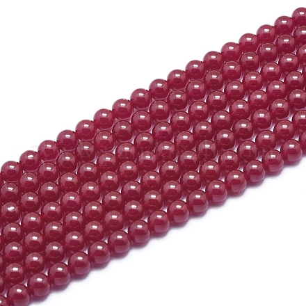 Fili di perline naturali di corindone rosso / rubino G-D0003-C21-1