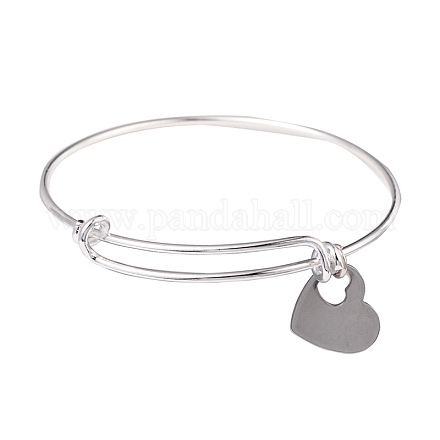 Breloque réglable en laiton Bangles bracelets extensibles X-BJEW-JB01999-01-1