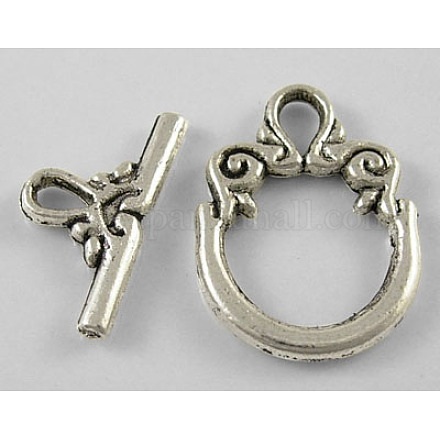 Tibetan Style Alloy Toggle Clasps X-LF1009Y-NF-1