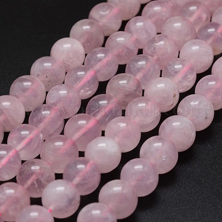 Madagascar naturel rose perles de quartz brins G-K285-33-12mm-02-1