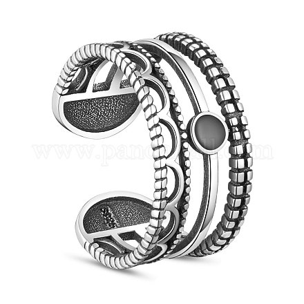 Shegrace ajustable 925 anillo de dedo de plata de ley tailandesa JR644A-1