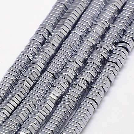 Electroplate Non-magnetic Synthetic Hematite Beads Strands G-J165-4mm-08-1