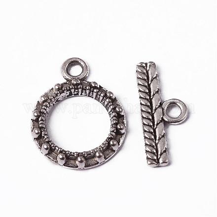 Tibetan Style Alloy Toggle Clasps X-LF1061Y-NF-1