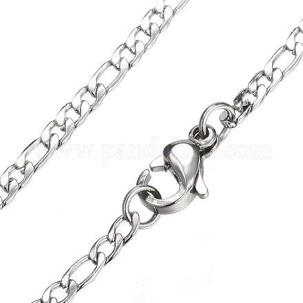 Collares de cadena de 304 acero inoxidable Figaro STAS-K168-01P-1