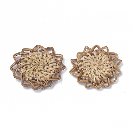 Handmade Reed Cane/Rattan Woven Pendants WOVE-Q075-06-1