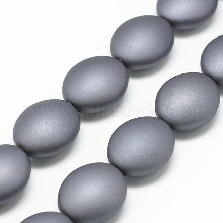 Chapelets de perles en acrylique de style caoutchouté MACR-S847-01-1