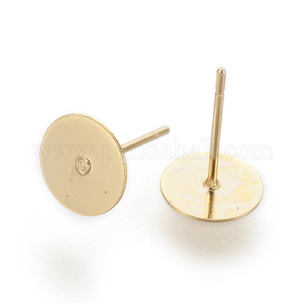 Accessoires de puces d'oreilles en 202 acier inoxydable STAS-F186-01G-8mm-1