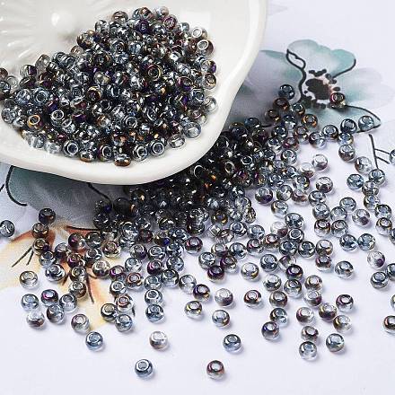 Perles de rocaille en verre d'iris SEED-Z001-B-D04-1