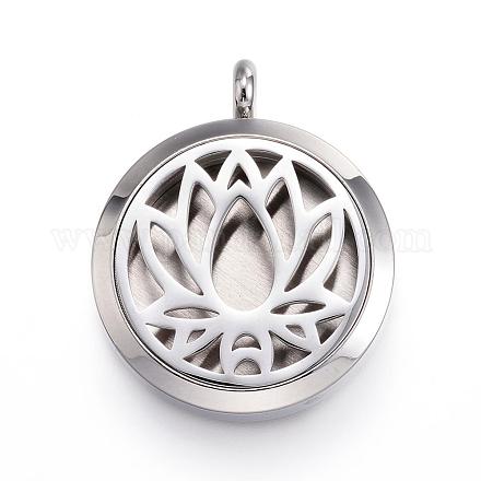 316 Surgical Stainless Steel Diffuser Locket Pendants STAS-H342-68P-1