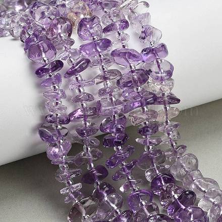 Natürlichen Amethyst Perlen Stränge G-Z124-A01-02-1