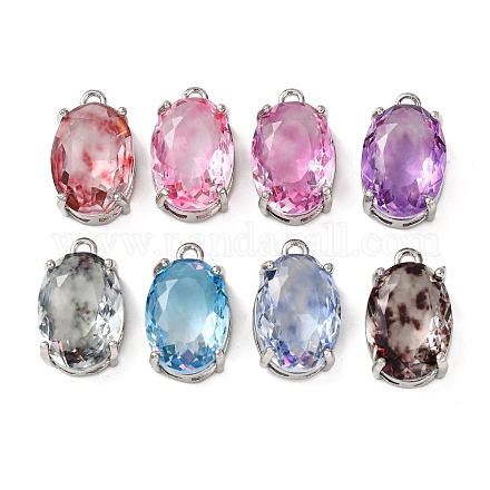 Латунь стекло амулеты&nbsp;KK-Z141-08P-1