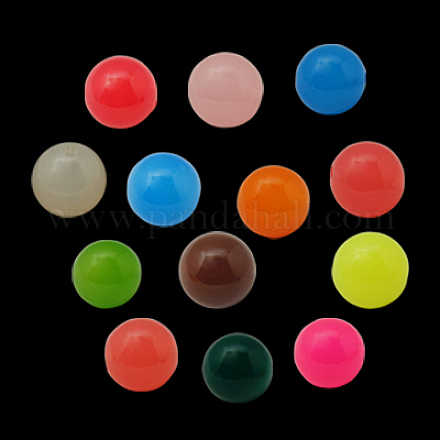 Mixed Color Round Resin Beads X-RESI-J002-18mm-M-1