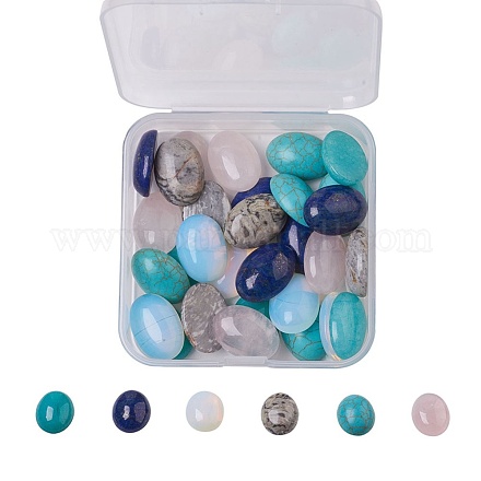 Cabujones de piedras preciosas mixtas naturales & sintéticas G-JP0001-12-1
