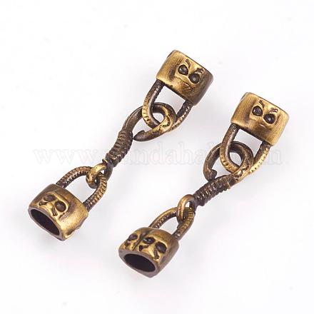 Brass Hook and S-Hook Clasps KK-K176-43AB-1