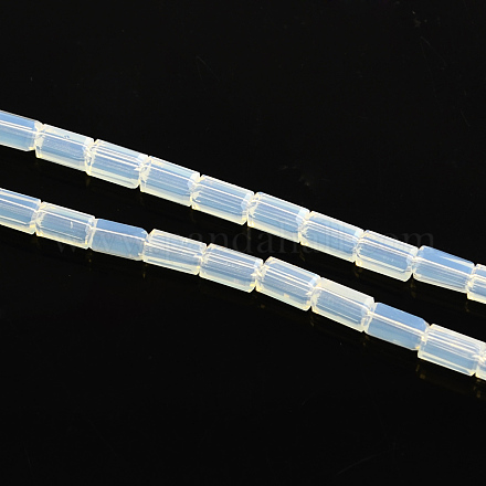 Imitation Jade Glass Beads Strands GLAA-Q041-3x6mm-23-1