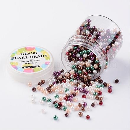 Glass Pearl Bead Sets HY-JP0001-01-I-1