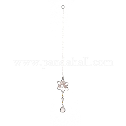 Perles acryliques en forme de larme grosses décorations pendantes HJEW-D029-01P-B-1