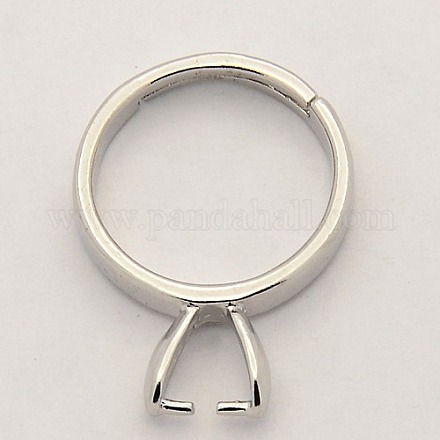 Ottone anello di barretta registrabile impostazione componenti per foro perline X-KK-M015-05P-1