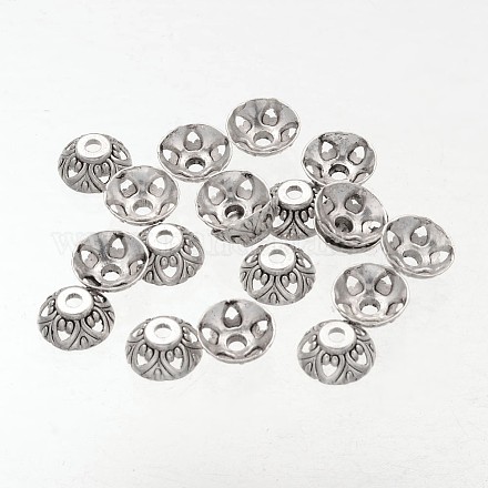 Antique Silver Tone Cone Tibetan Silver Bead Caps X-AA0544-1